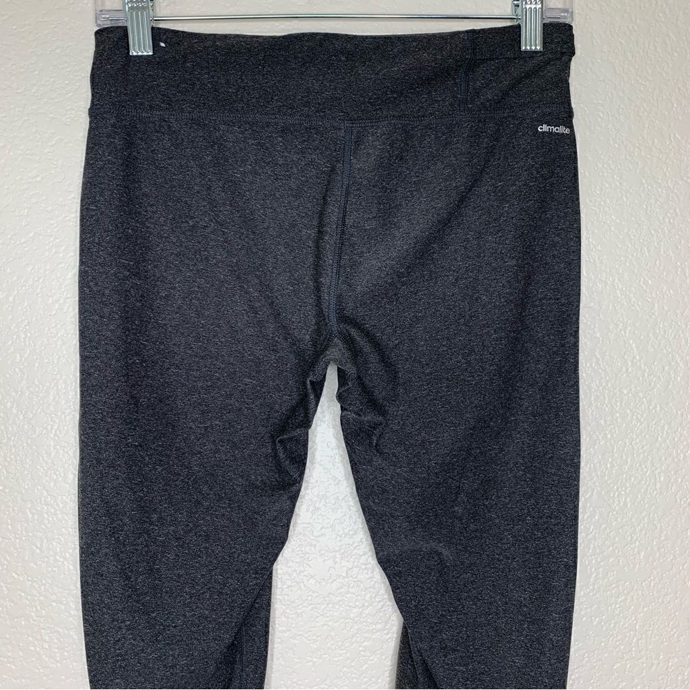 Adidas Climalite Gray Mesh Hem Cropped Leggings - Picture 7 of 12
